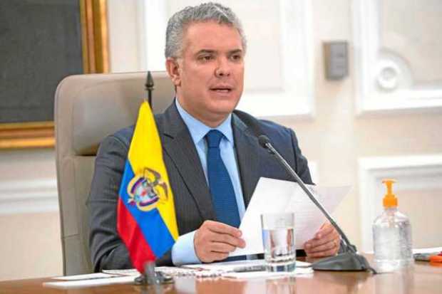 Foto | EFE | LA PATRIA Iván Duque prolongó ayer por cuarta vez el aislamiento obligatorio. Lo extendió hasta el 31 de mayo.