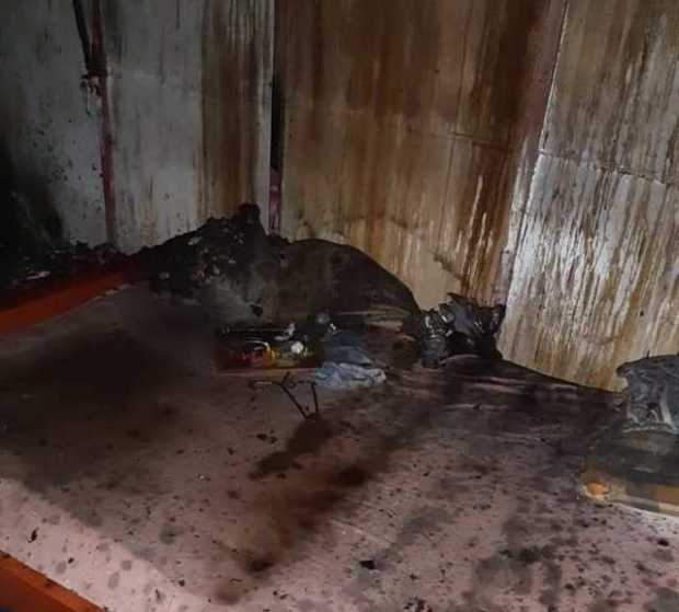 Incendio en finca en vereda de Palestina 