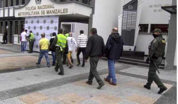 Los detenidos en Manizales