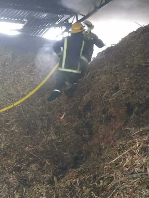 Incendio en ramada de Manzanares