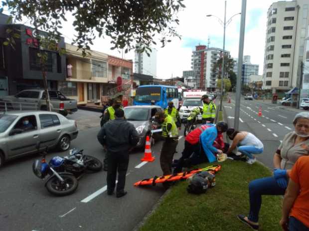 Dos accidente de tránsito en la Avenida Santander 
