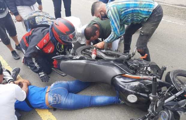 Lugar del accidente en la Troncal de Occidente. 