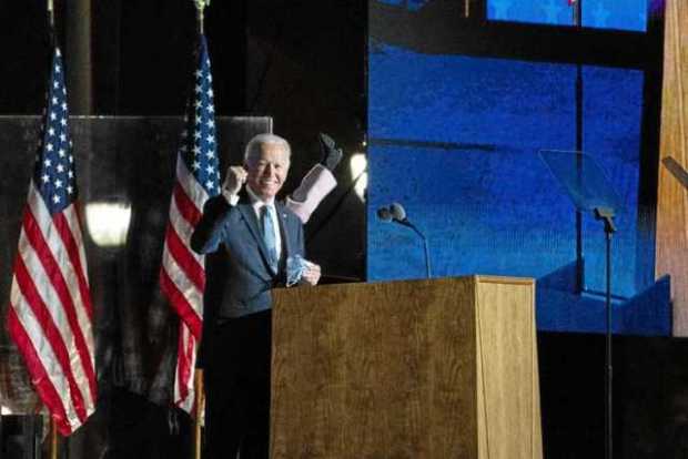 Foto | EFE | LA PATRIA  Joe Biden celebró el haberse convertido en el candidato presidencial más votado de la historia del país.