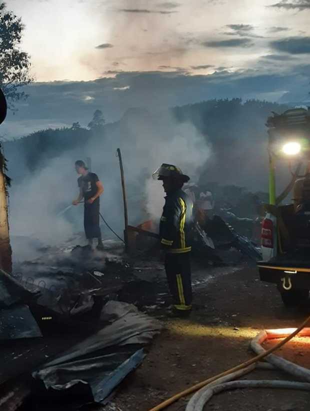 Se quemó vivienda en la vereda La Loma de Anserma