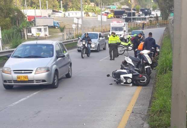 Motociclista se accidentó en la Panamericana