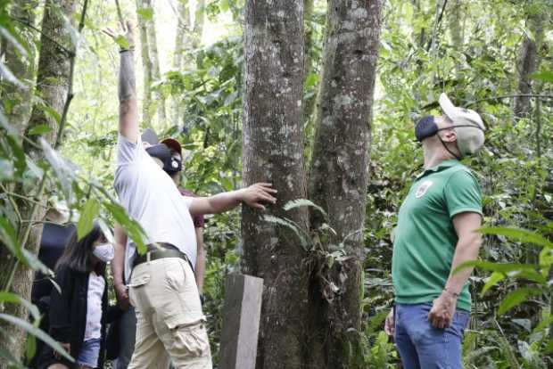 El sendero se abrió al servicio para el público el fin de semana. El guía enseña la variedad de fauna y de flora de la zona.