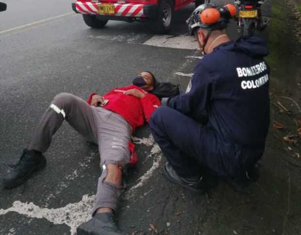 Caída de motociclista en la Troncal de Occidente