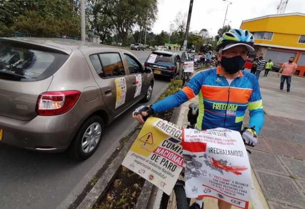 En Manizales se realiza caravana en contra de las reformas pensional y laboral del presidente Duque