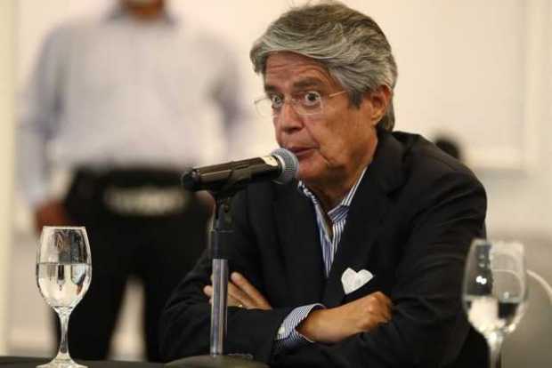 El presidente electo de Ecuador, Guillermo Lasso, ofreció una rueda de prensa ayer, en el hotel Dann Carlton de Quito (Ecuador).