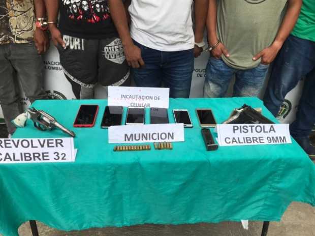 Capturaron a siete personas por porte ilegal de armas en La Dorada