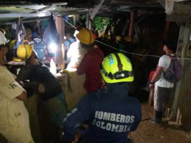 Dos mineros atrapados en Marmato