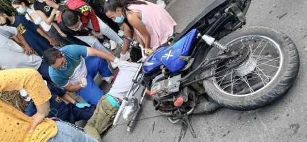 En Chinchiná buscan identificar a joven que se accidentó el sábado en una motocicleta
