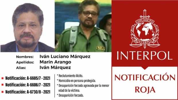 Reactivan circular roja contra Iván Márquez