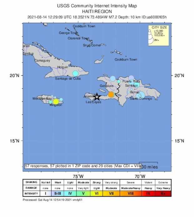 Un sismo de 7,2 grados sacude Haití