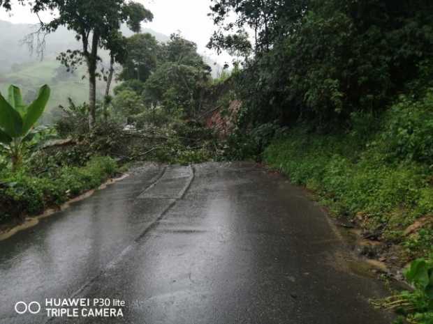 Afectaciones en vías de Caldas por las lluvias