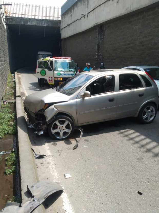 Un accidente de tránsito se presentó en el túnel de la vía Panamericana, en la salida de Villamaría
