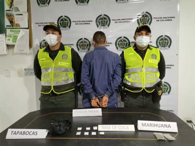 Un hombre en Belalcázar ocultaba droga en su tapabocas