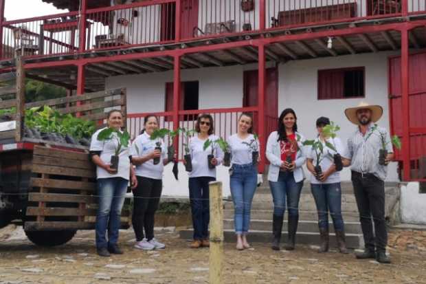 En la hacienda La Juana el grupo Alma Verde cumple la misión de sembrar 2.500 árboles.