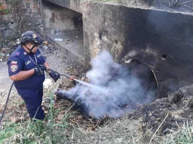 Terminó envuelto en llamas en La Dorada