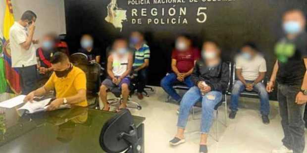 Foto | Cortesía Policía Nacional | LA PATRIA   10 detenidos