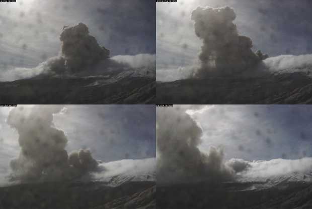 Reportan caída de ceniza volcánica en Manizales