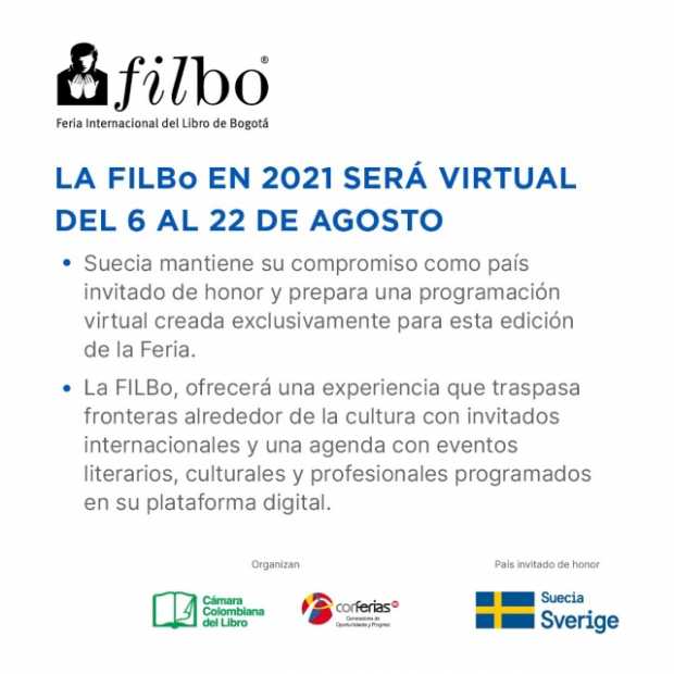 La Feria del Libro de Bogotá será virtual del 6 al 22 de agosto