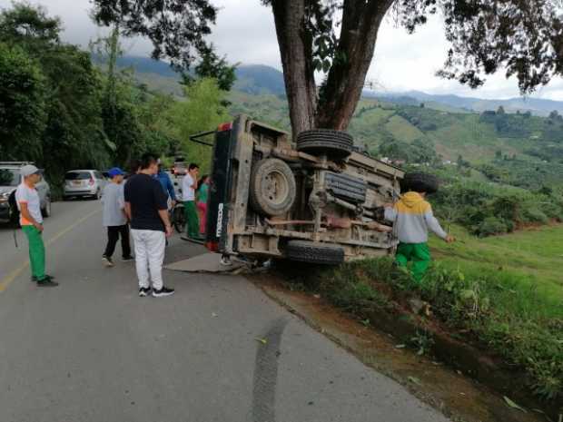 Accidente en Aguadas