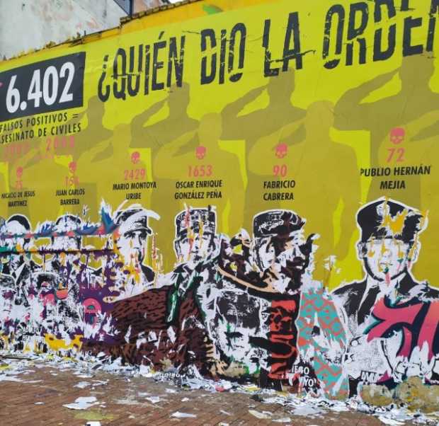 Vandalizan mural acerca de ejecuciones extrajudiciales en Bogotá 