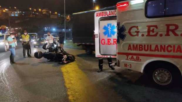 Una lesionada en choque de dos motos por la vía Panamericana Una lesionada en choque de dos motos por la vía Panamericana