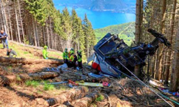 Foto | Tomada del Cuerpo Nacional de Socorro de Italia | LA PATRIA El accidente ocurrió a 300 metros de la estación de llegada d