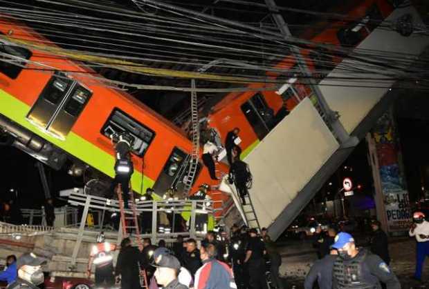 20 muertos y 49 hospitalizados al desplomarse una viga del metro en Ciudad de México