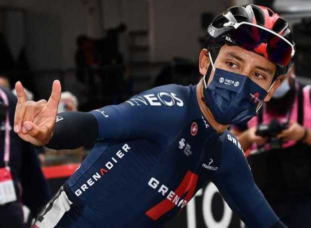 Egan Bernal fue segundo en la etapa de hoy del Giro de Italia y ya es tercero en la general