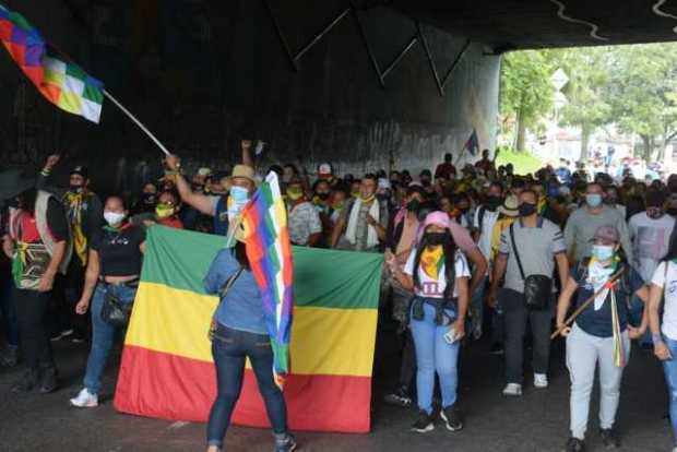 Indígenas de Riosucio y Supía se unen a las manifestaciones de este miércoles y viernes en Manizales