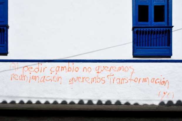 Rechazan grafitis en casas patrimoniales de Salamina