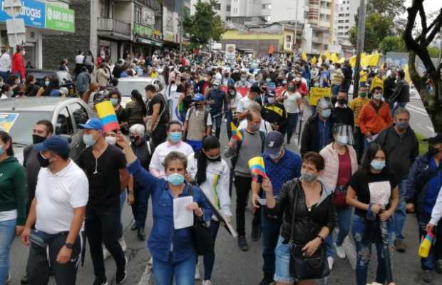Las movilizaciones de mañana en Manizales saldrán desde 4 puntos para llegar hasta Fundadores