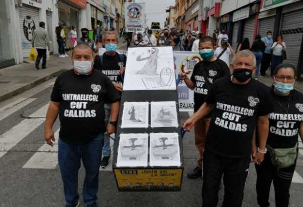 En Manizales marchan en conmemoración por el Día del Trabajo