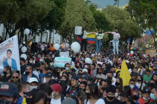 Así va la jornada de protestas del 12 de mayo en Manizales 