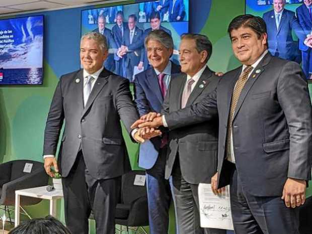 Los presidentes de Colombia, Ecuador, Panamá y Costa Rica firmaron este martes en la COP26 la Declaración para la conservación y