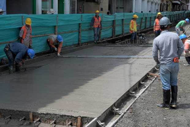Avanzan obras en el parque de Salamina Avanzan obras en el parque de Salamina