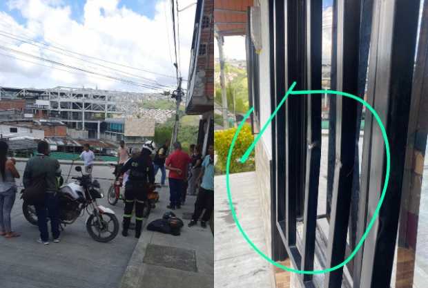 Moto se quedó sin frenos y chocó contra una casa en Villamaría Moto se quedó sin frenos y chocó contra una casa en Villamaría