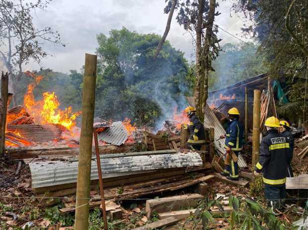 Bomberos atendió incendio en Norcasia