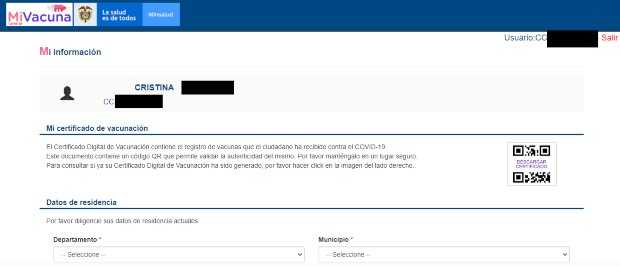 Foto I LA PATRIA  El certificado digital es privado, perteneciente a cada ciudadano y contiene información de su proceso de vacu