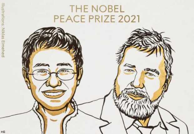Nobel de la Paz reconoce libertad de expresión con premio a periodistas