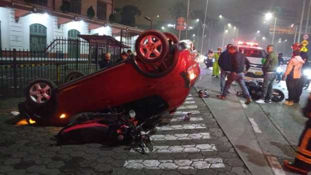 Accidente de tránsito en la Universidad Autónoma: el conductor marcó grado 2 de alcoholemia