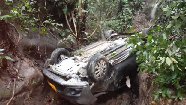 Tres personas lesionadas en accidente de tránsito en la vía entre Norcasia - La Dorada 