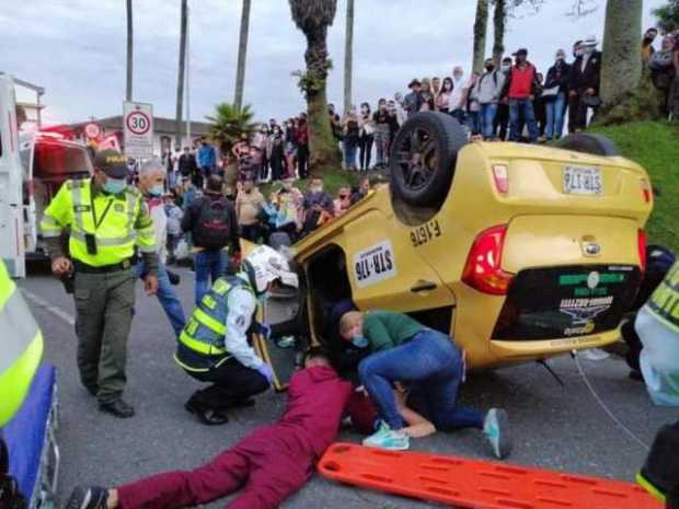 Accidente de principio de este año en Manizales.