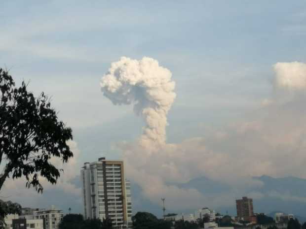 Caída de ceniza por volcán