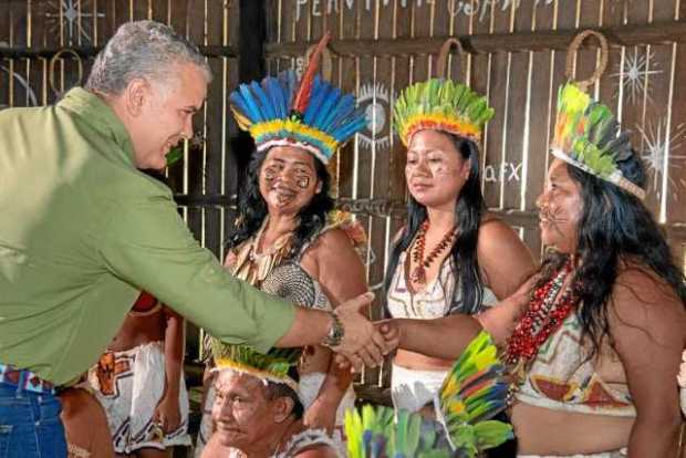 Foto | EFE | LA PATRIA    Iván Duque estuvo la semana pasada en Leticias (Amazonas) donde anunció que Colombia superó la iniciat