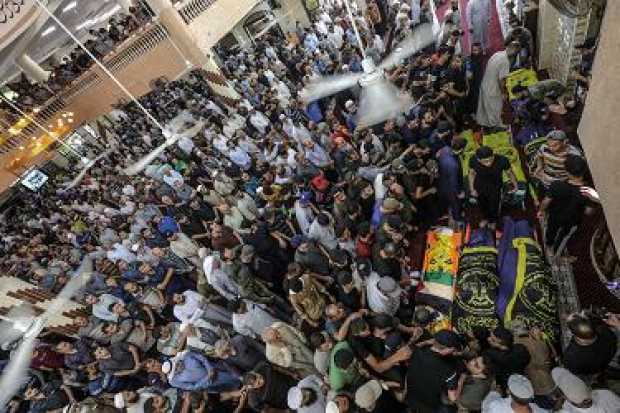 Funeral de Khaled Mansour, comandante de la Yihad Islámica en Gaza, abatido por Israel.