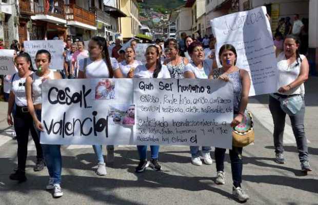 Salamineños exigen cárcel para presunto asesino del conductor César Valencia